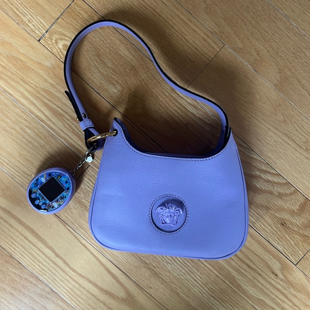 Versace la Medusa hobo bag purple